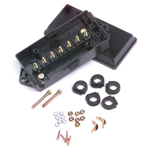 wire junction box for plow truck|Grote® 7 Terminal Plastic Junction Box Kit .